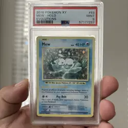 2016 Pokemon XY Evolutions #53 Mew - Holo PSA 9 MINT *SUNBLEACHED* - Image 1