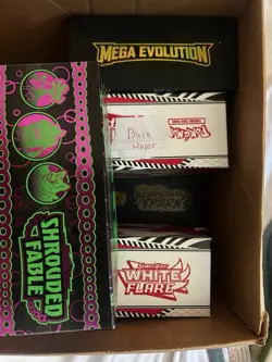 Pokemon TCG Scarlet & Violet Shrouded Fable & White Flare Storage Boxes - Image 2
