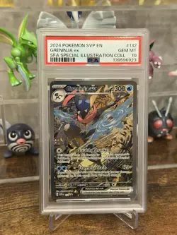 Pokemon Greninja EX SVP EN 132 PSA 10 Shrouded Fable Special Illustration GEM MT - Image 1