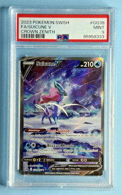 2023 Pokemon SWSH Crown Zenith #GG38 Suicune V Full Art PSA 9 Mint BNB11 - Image 1