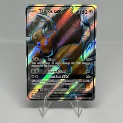 Tauros GX Holo Rare (Full Art) 144/149 SM Base Set Ultra 2017 NM Pokemon Card - Image 1