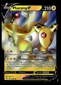 Carte Pokemon PHARAMP 049/185 V Ultra Rare Epee et Bouclier 4 EB04 FR - Image 1