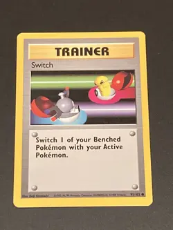 Trainer Pokemon Card Switch- 1999 Base Set Vintage WOTC - Image 1