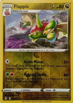 120/203 FLAPPLE REVERSE HOLO EVOLVING SKIES POKEMON CARD - Image 1