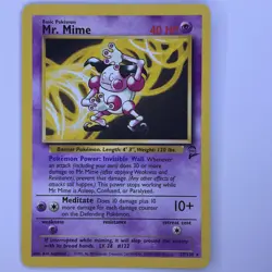 Pokemon TCG Mr Mime 27/130 Base Set 2 Rare Non Holo WOTC - Image 1