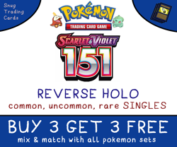 Pokemon 151 Single Cards REVERSE HOLO - BUY 3 GET 3 - MINT - Image 1