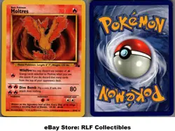 1999 Pokemon, Fossil, #27/62 Moltres, Rare - Image 1