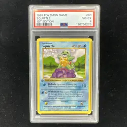 PSA 4 VG-EX Squirtle 63/102 Base Set 1st Edition Pokemon TCG - Image 1