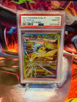 PSA 10 Jolteon ex SAR 209/187 Terastal Festival sv8a 2024 Pokemon Card Japanese - Image 1