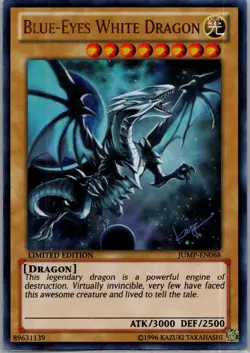 Yugioh Blue-Eyes White Dragon JUMP-EN068 Ultra Rare Limited Edition LP - Image 1