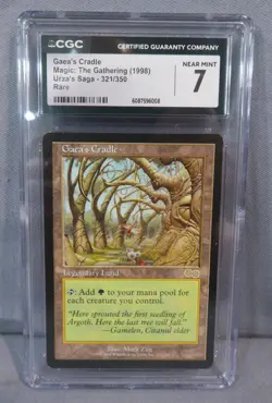 GAEA'S CRADLE #321/350 CGC 7 NM MTG Urza's Saga 1998 Rare Magic: The Gathering - Image 1