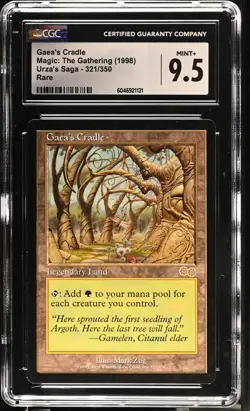 1998 Magic The Gathering MTG - Urza's Saga - Gaea's Cradle - CGC 9.5 MINT+ - Image 1