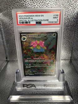PSA 9 MINT Venusaur ex 198/165 Sv: Scarlet & Violet 151 Holo Pokemon 2023 - Image 1