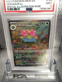 PSA 9 MINT Venusaur ex 198/165 Sv: Scarlet & Violet 151 Holo Pokemon 2023 - Image 3