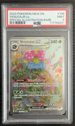 PSA 9 Venusaur ex 198/165 Sv: Scarlet & Violet 151 Holo (2023) Pokemon TCG Mint - Image 1