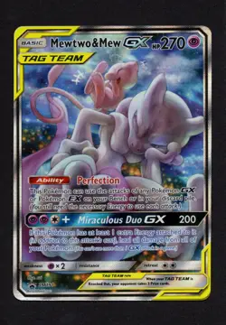 Pokemon Card - Mewtwo & Mew GX SM191 Tag Team Black Star Promo Holo - Image 1