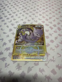 Pokemon Go Mewtwo VSTAR Holo Card TCG Secret 086/078 - Image 1