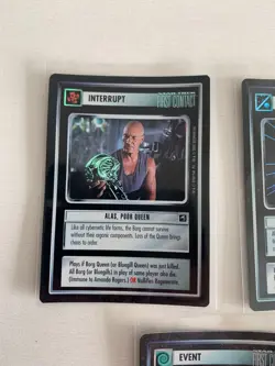 STAR TREK REFLECTIONS 2 VERY RARE & 1 SUPER RARE CCG CARDS FROM 2000. - Image 2