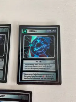 STAR TREK REFLECTIONS 2 VERY RARE & 1 SUPER RARE CCG CARDS FROM 2000. - Image 3