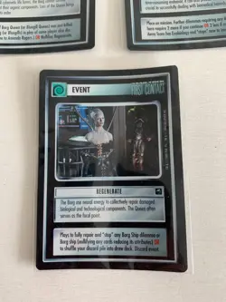 STAR TREK REFLECTIONS 2 VERY RARE & 1 SUPER RARE CCG CARDS FROM 2000. - Image 4