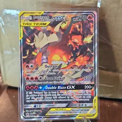 The Pokemon Company Reshiram & Charizard GX Promo TAG TEAM Holo SM201 270HP - Image 1