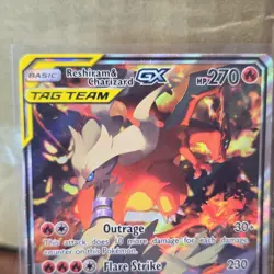 The Pokemon Company Reshiram & Charizard GX Promo TAG TEAM Holo SM201 270HP - Image 2
