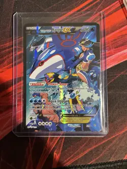 Pokemon TCG Team Aqua's Kyogre-EX Double Crisis Holo Card 6/34 NM/LP Condition - Image 1