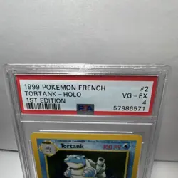 Pokemon (french) Tortank Base Set 2/102 1st Edition Holo Rare French PSA 4 1999 - Image 2