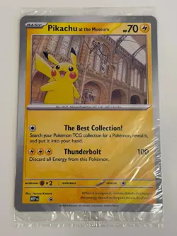 Pikachu at the Museum Pokemon TCG Natural History Museum Promo Jumbo Oversized - Image 1