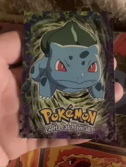 Topps Pokemon stage 1 #1 Bulbasaur E1/12 Black Logo Non Holo 2nd Edition - Image 1