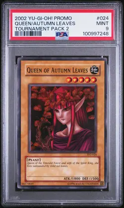 2002 YU-GI-OH! PROMO TP2-TOURNAMENT PACK 2 #024 QUEEN OF AUTUMN LEAVES PSA 9 - Image 1