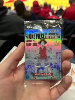 ONE PIECE Rutgers Monkey.D.Luffy sealed card and poster NEW LTD - Image 1