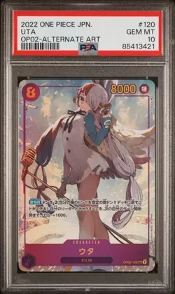 2022 One Piece JPN, Uta, OP02-ALT ART, #120, PSA 10 GEM MINT - Image 1