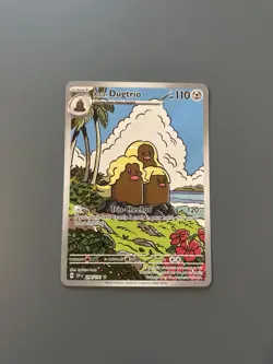 Pokemon TCG Surging Sparks Set: Alolan Dugtrio 208/191 Illustration Rare Card NM - Image 1