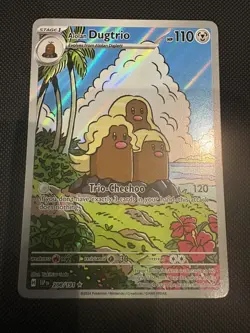 Pokemon TCG Surging Sparks Alolan Dugtrio Card 208/191 Illustration Rare - Image 1