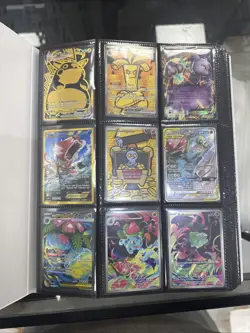 Pokemon Card Lot-396 Cards All HR SIR IR EX view Pictures Binder Included - Image 1