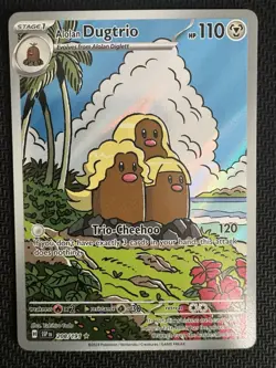 Pokemon TCG - Alolan Dugtrio - 208/191 - Surging Sparks - Illustration Rare NM - Image 1