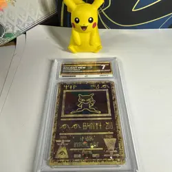 Pokemon TCG Ancient Mew 2000 Holo Card Cosmos Movie Promo Ace Near Mint 7 - Image 1