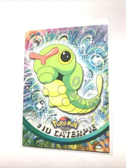 CATERPIE - # 10 - TOPPS SERIES 1 - BLUE LOGO - Pokemon Card - NM - Image 1