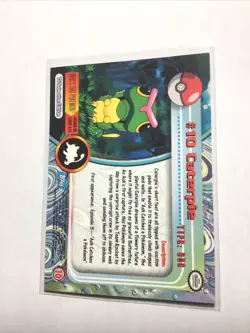 CATERPIE - # 10 - TOPPS SERIES 1 - BLUE LOGO - Pokemon Card - NM - Image 2