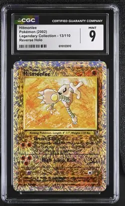 Hitmonlee Legendary Collection 13/110 Reverse Holo Pokemon Card CGC 9 MINT - Image 1
