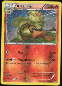 Arcanine XY - BREAKpoint 11/122 Pokemon TCG Card Reverse Holo NM - Image 1