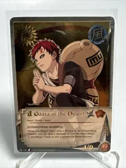2002 SHONEN JUMP'S NARUTO #112 GAARA OF THE DESERT TCG NM Card Rare Gold Foil - Image 2