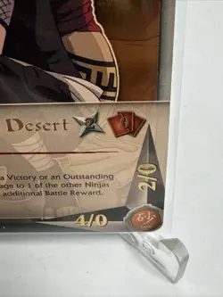 2002 SHONEN JUMP'S NARUTO #112 GAARA OF THE DESERT TCG NM Card Rare Gold Foil - Image 5