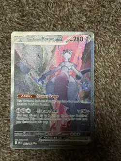 Pokemon Team Rocket's Mewtwo EX Holo Card 231/182 DRI Set Basic English - Image 3