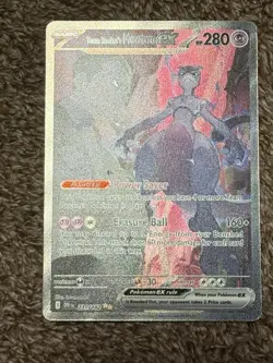 Pokemon Team Rocket's Mewtwo EX Holo Card 231/182 DRI Set Basic English - Image 4