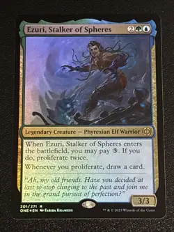 MTG Phyrexia: All Will Be One Ezuri, Stalker of Spheres Foil 201/271 NM Rare - Image 1