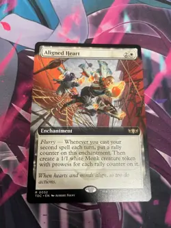 MTG - ALIGNED HEART - EXTENDED ART - RARE - TDC - NM - Image 1