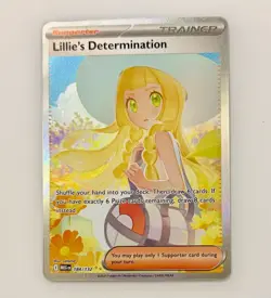 Pokemon Lillie’s Determination 184/132 SIR Mega Evolutions Pack Fresh Mint - Image 1