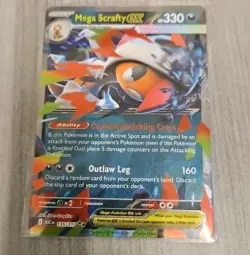 Mega Scrafty ex 135/217 Pokemon English NM In Hand Ready To Ship Rare - Image 1